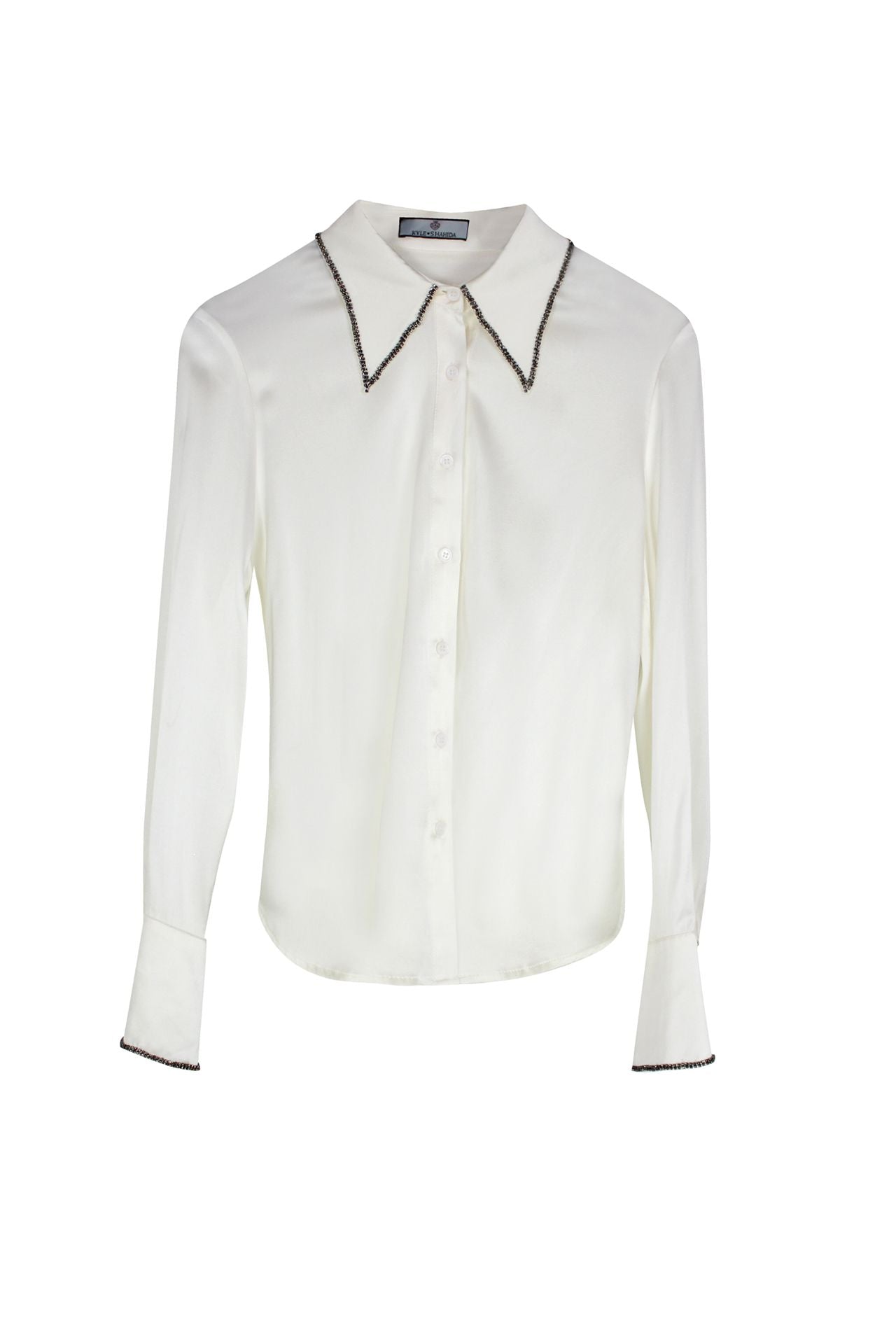 Women-Designer-Button-Down-Shirt-In-White-By-Kyle-Richard