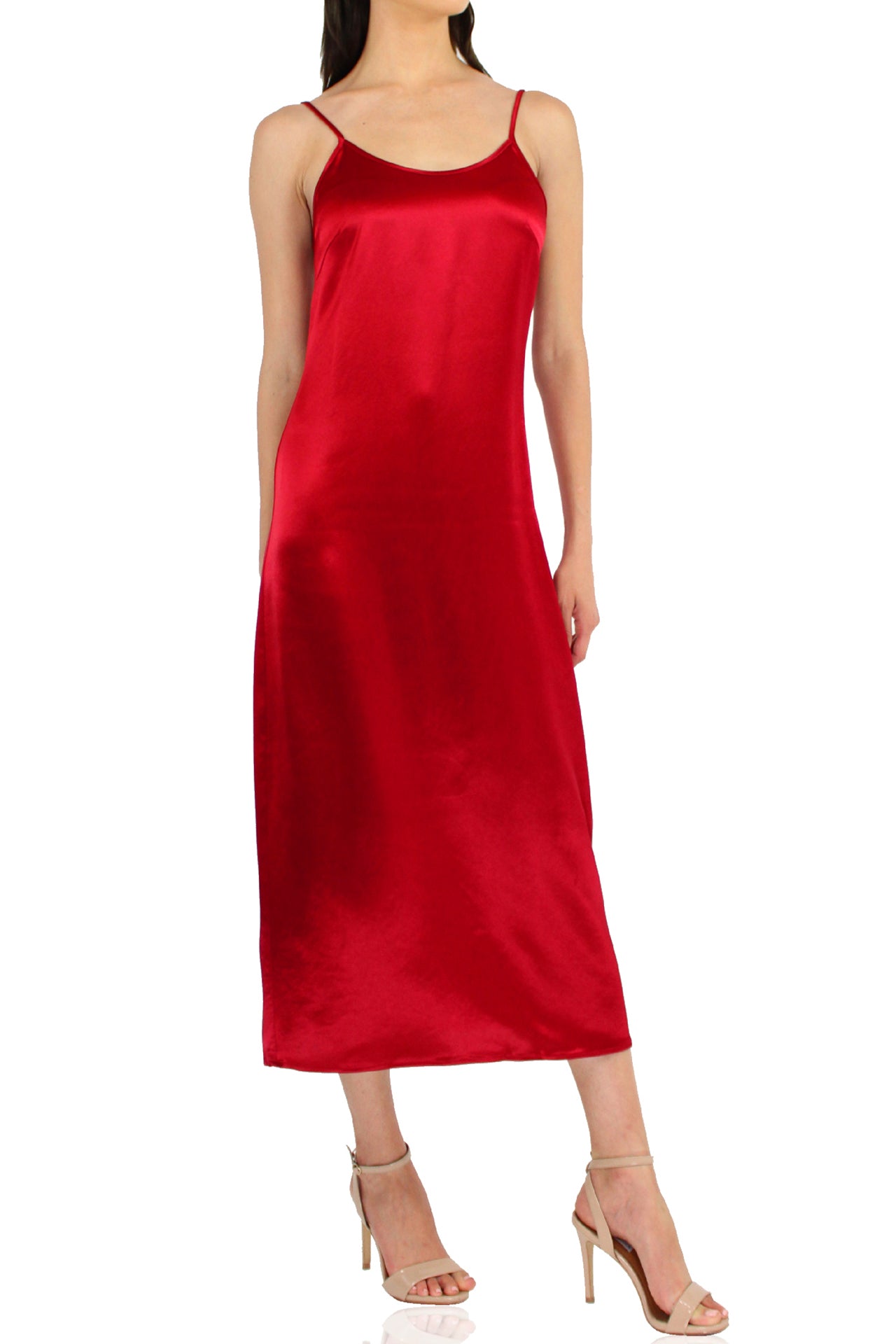 Womens-Designer-Red-Midi-Dress-By-Kyle