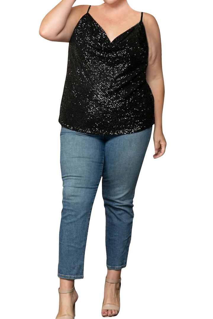 Evening Tops Plus Size Sequin Tops For Womens Plus Size Sequin