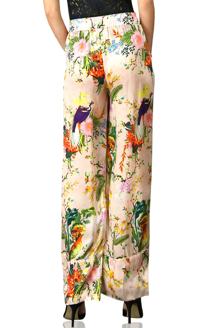 artistic printed pants, feminine resort trousers, chic patterned bottom, shahida-kyle-richards, vibrant fashion pants