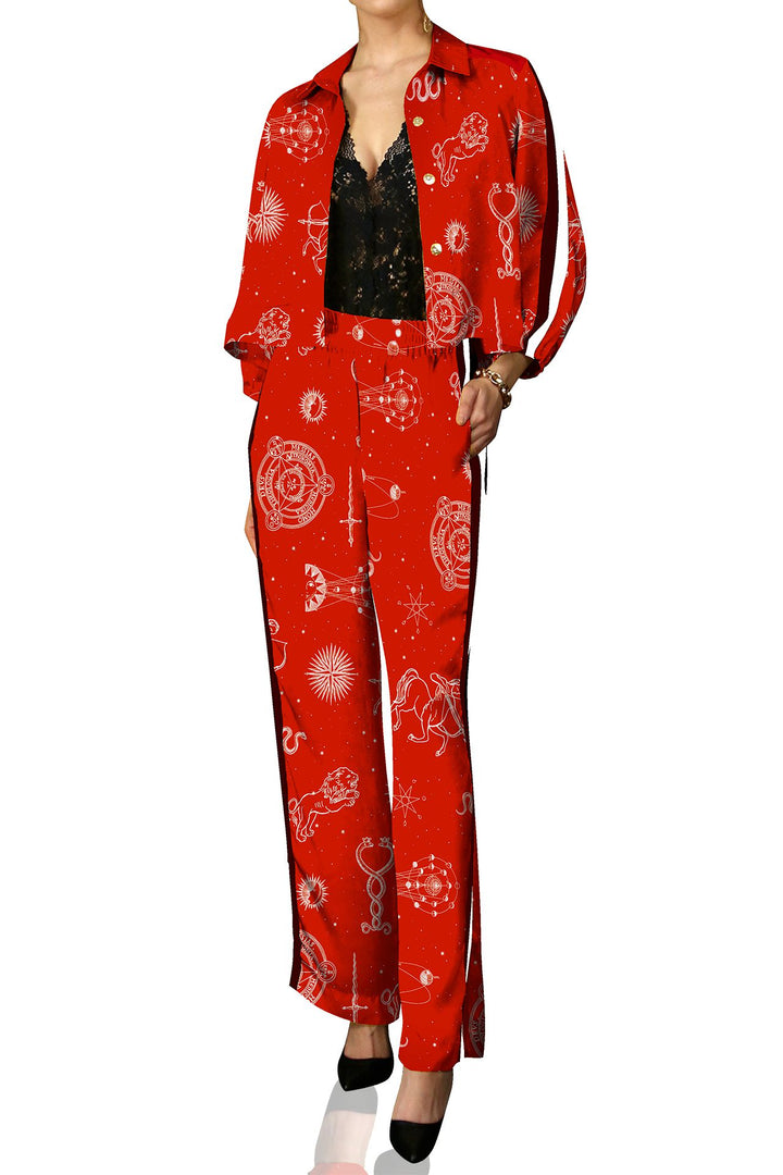 designer look, stylish outfit, luxury wear, bold style, modern red, fashion set, shahida kyle richards, online store