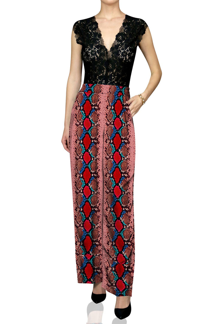 sustainable cupro pants, biodegradable fabric, silk designer trousers, kyle richard collection, high waist pants