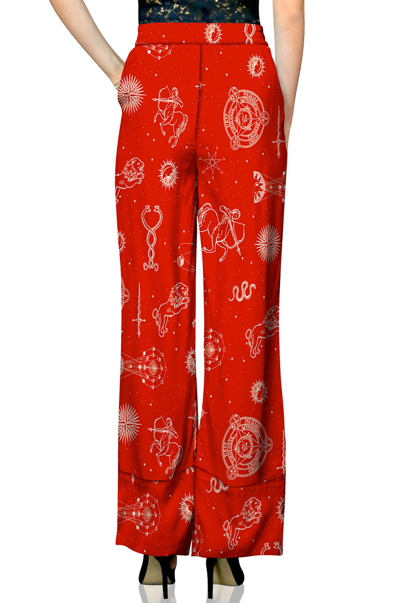 Women's Cargo Pant Red Wide Pant Kyle x Shahida Store