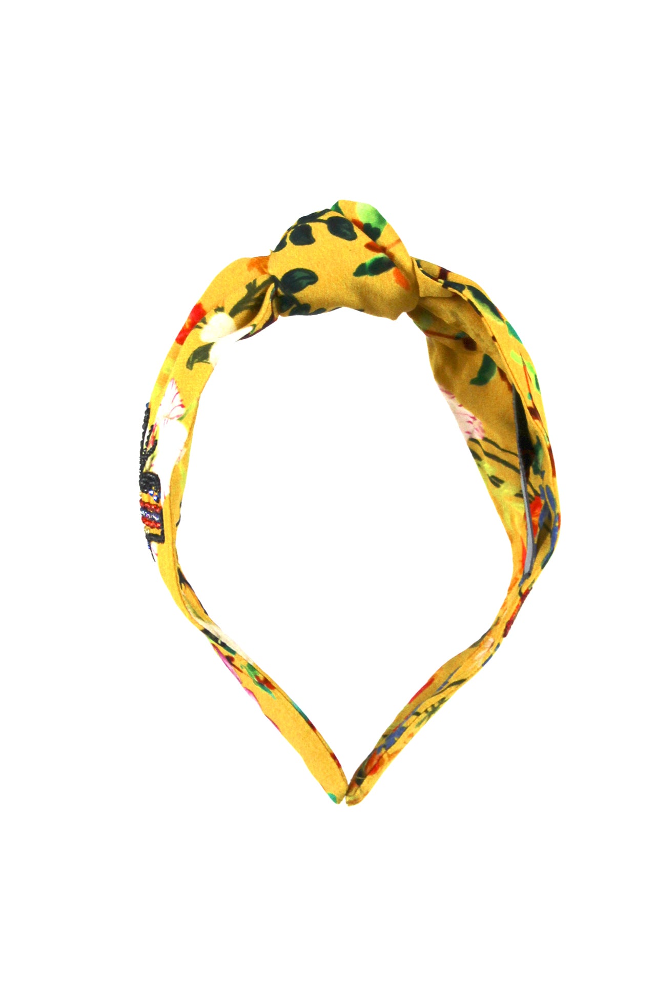 Mellow Yellow Silk Blend knotted Headband Kyle
