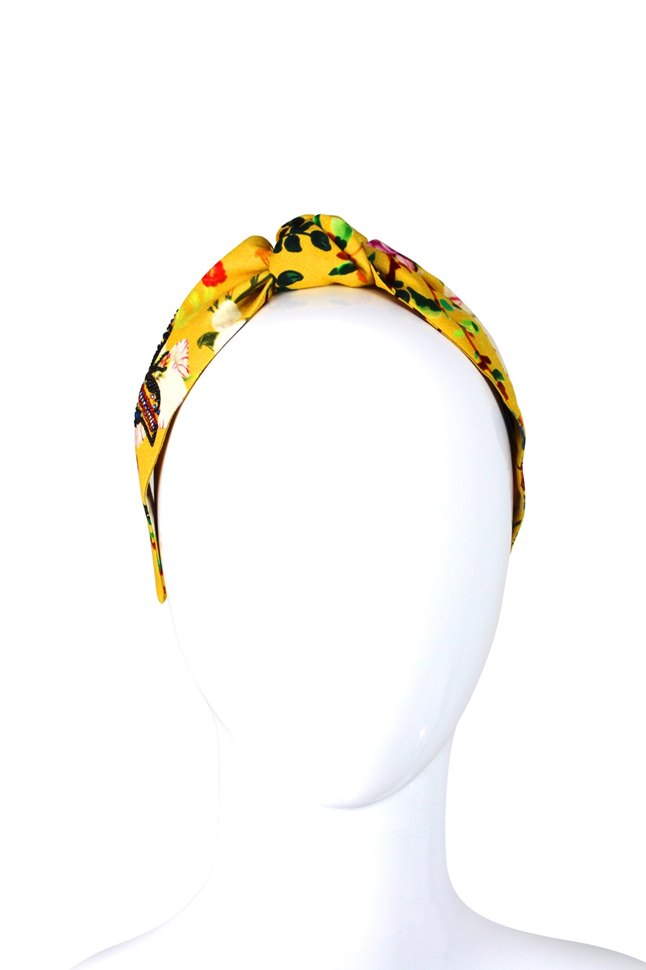 Mellow Yellow Silk Blend knotted Headband Kyle