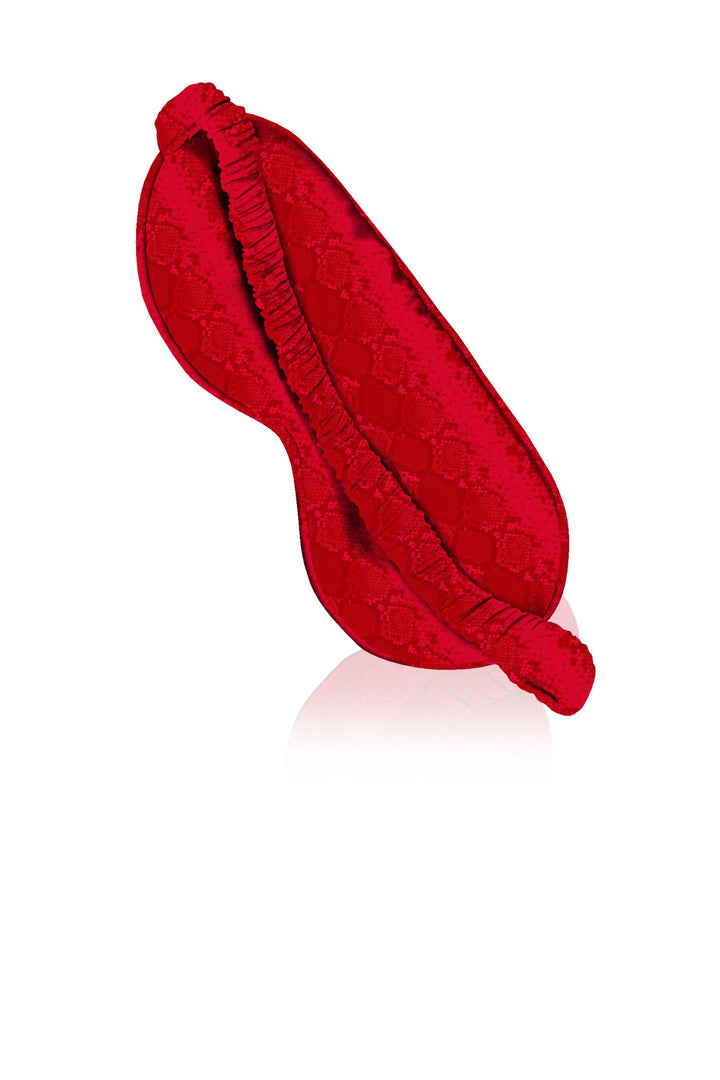 designer eye mask, Shahida Kyle Richards, cupro mask, luxury accessory, sustainable fabric, biodegradable material