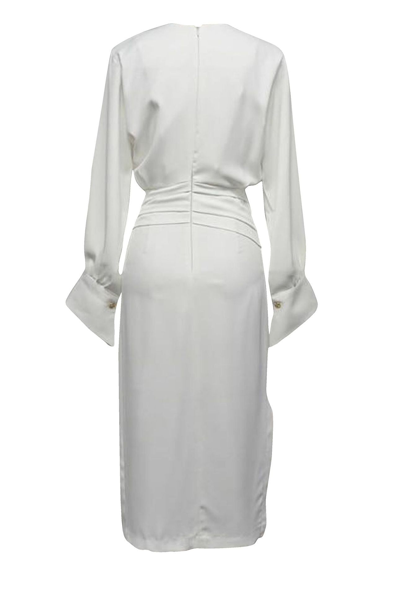 White Full Sleeve Maxi Dress