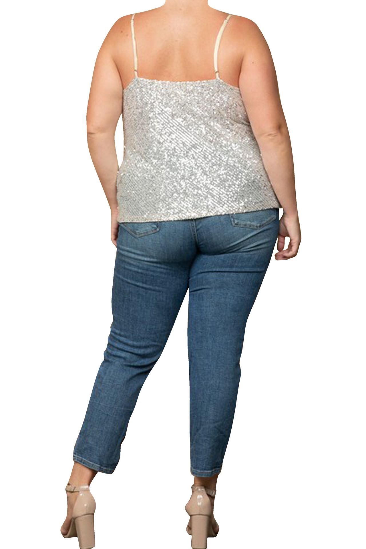 Sparkly Evening Tops Plus Size