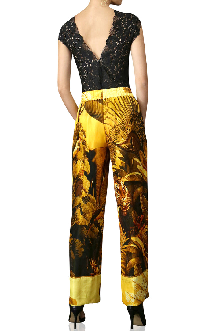 designer straight pants, dark yellow pants, shahida parides, kyle x shahida, luxury womenswear, mustard trousers womens