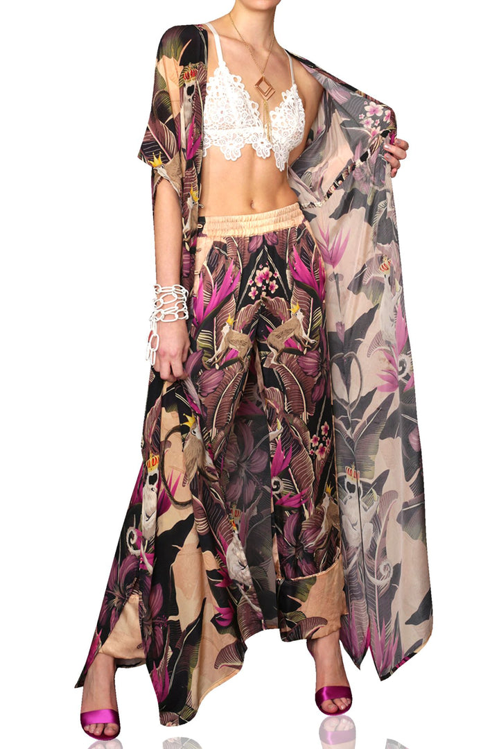 Luxe nature trousers, smooth drape pant, artistic silk legwear, shahida-kyle-richards