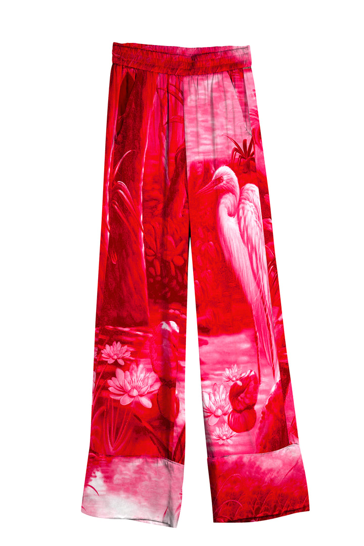 modern women chic, stylish silk wear, fuchsia bold style, standout city fashion, elevated street outfit