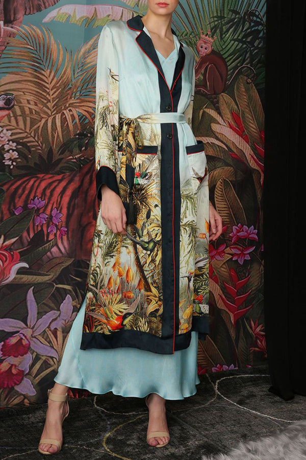 Silk Coat Robe  Dress