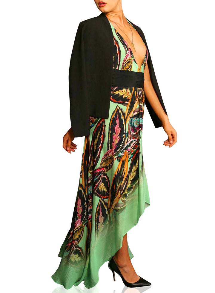 designer convertible dress, Kyle Shahida, printed convertible dress, 3 ways to wear, multi‑way dress, luxury women’s wear, versatile dress women, designer print gown