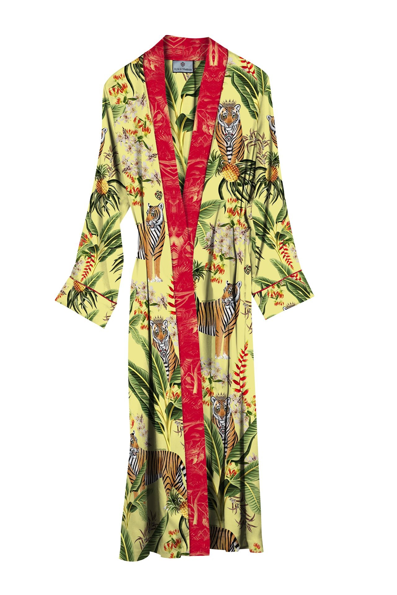 Drawstring Silk Kimono Robe