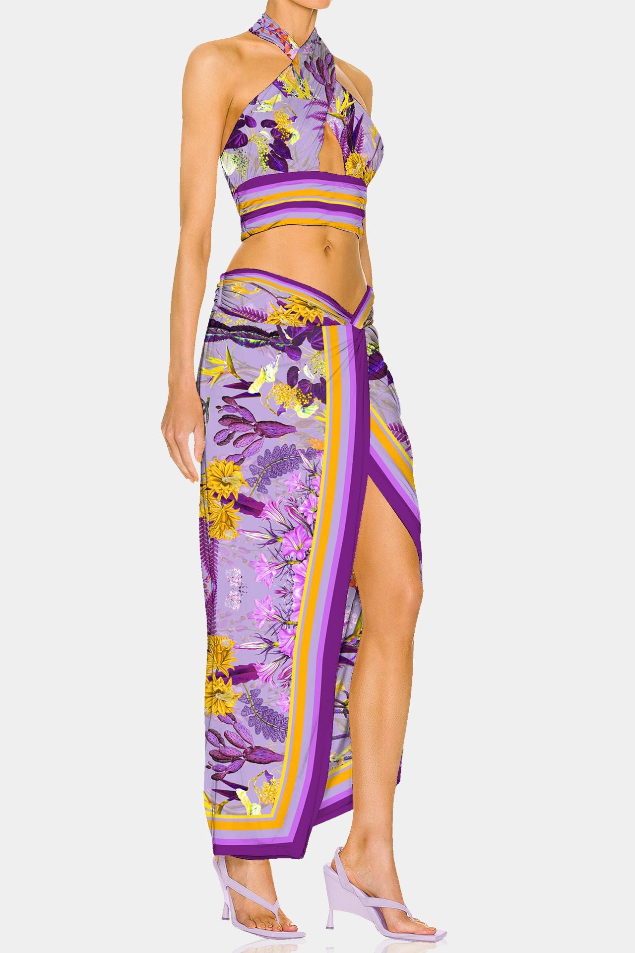 Purple Long Sarong Dress