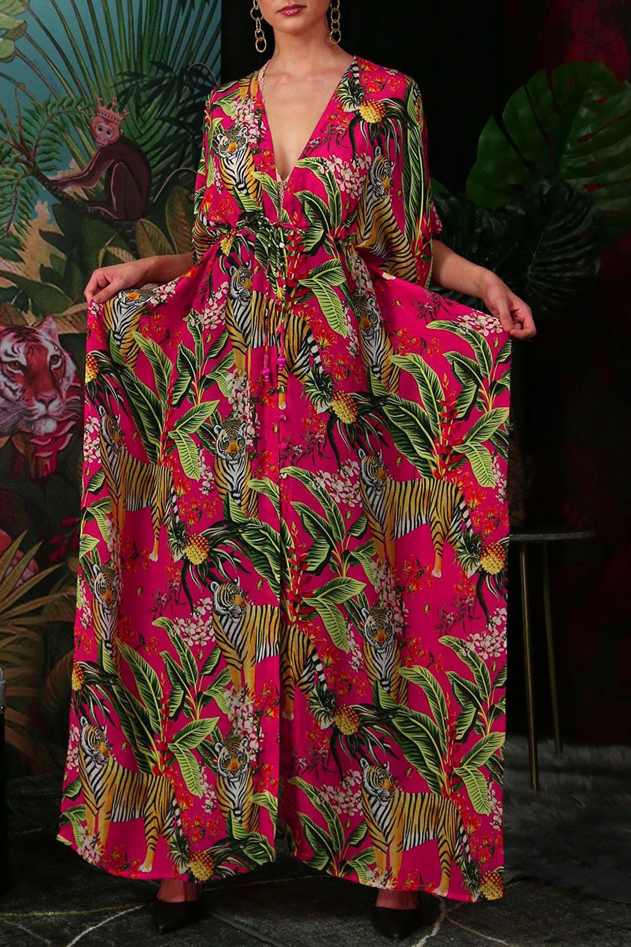 Kaftan Dresses|Long Kaftans|Printed Kaftan|Silk Kaftans{Designer Clothing}