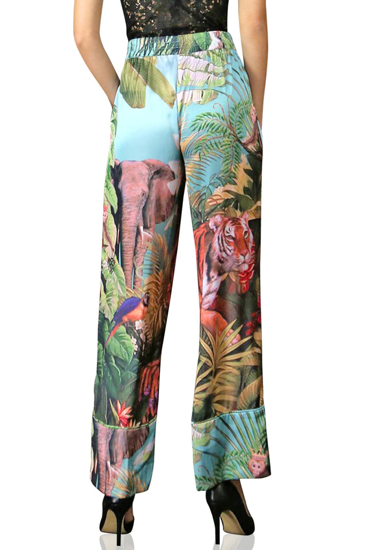 modern womenswear, resort chic trousers, artistic silk pants, designer womens trousers