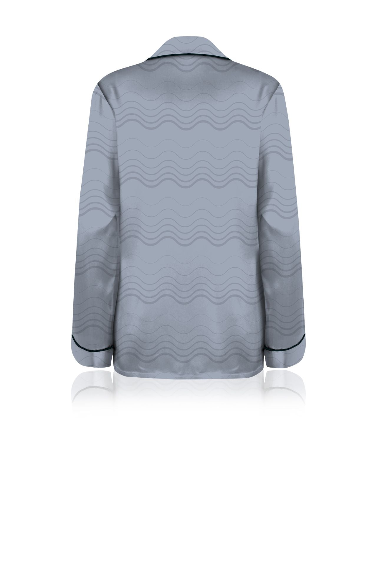 Grey Vegan Silk Full Sleeve Pajama Set Made In Sustainable Cupro