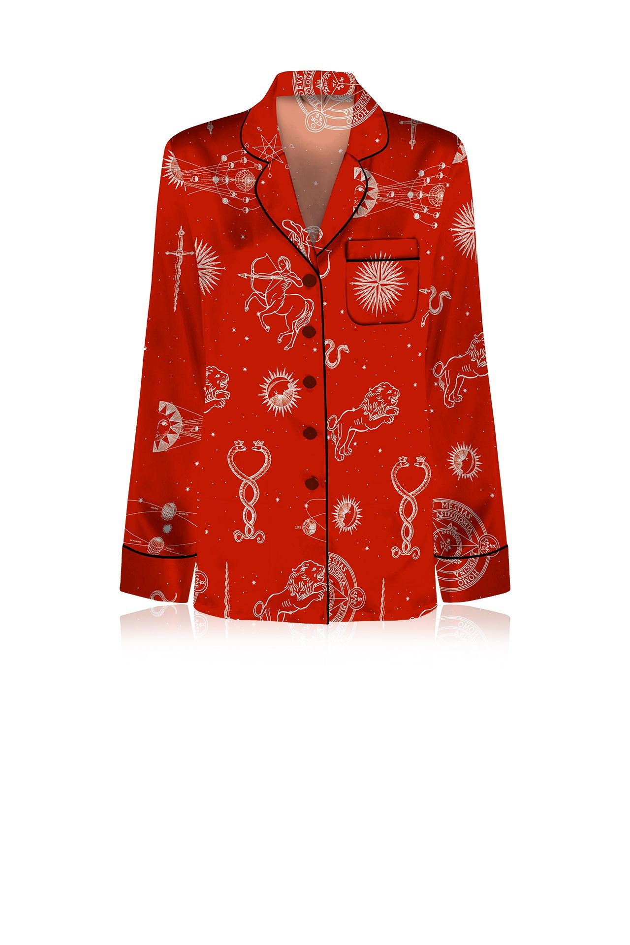 Full Sleeve Silk Satin Pyjama and Shirt Set