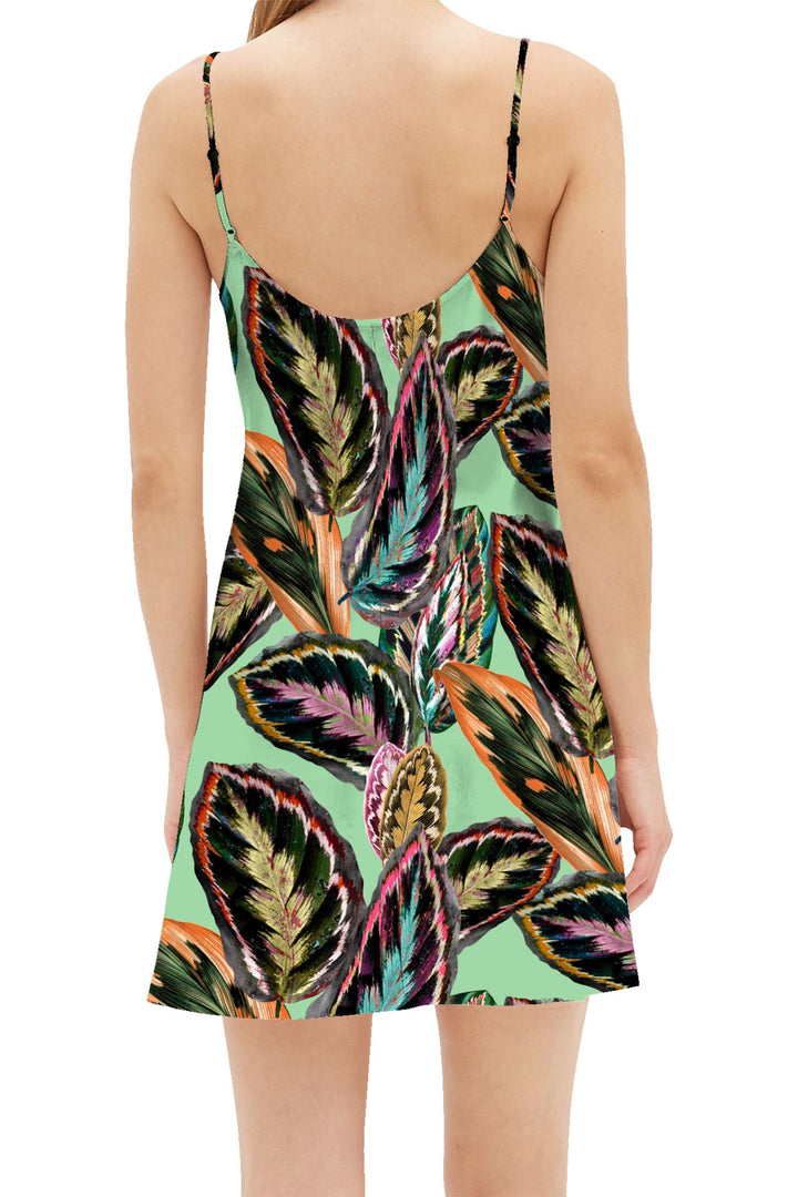 mini top, green cupro, vegan silk, cami slip dress, shahida parides, kyle richards, designer fashion
