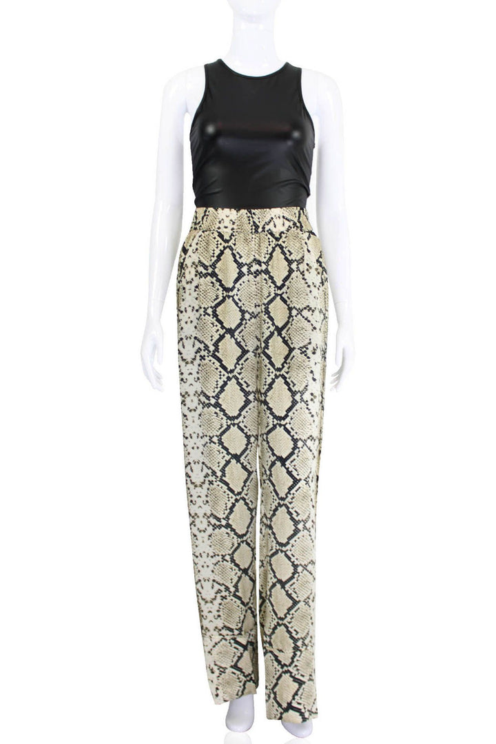 elegant print trouser, bold snakeskin design, shahida-kyle-richards, upscale street pant