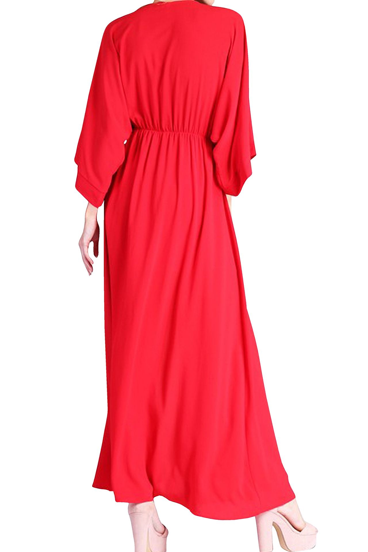 Red Maxi Wrap Dress
