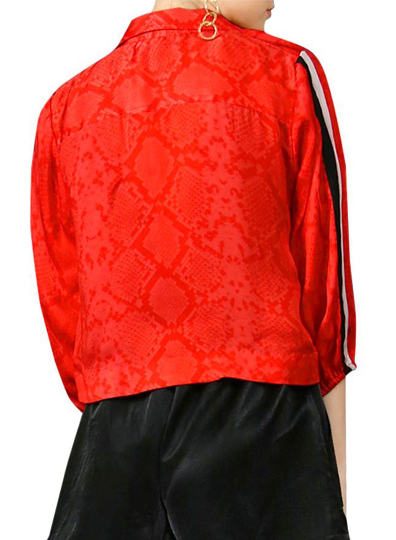Kyle Cropped Jacket in Red