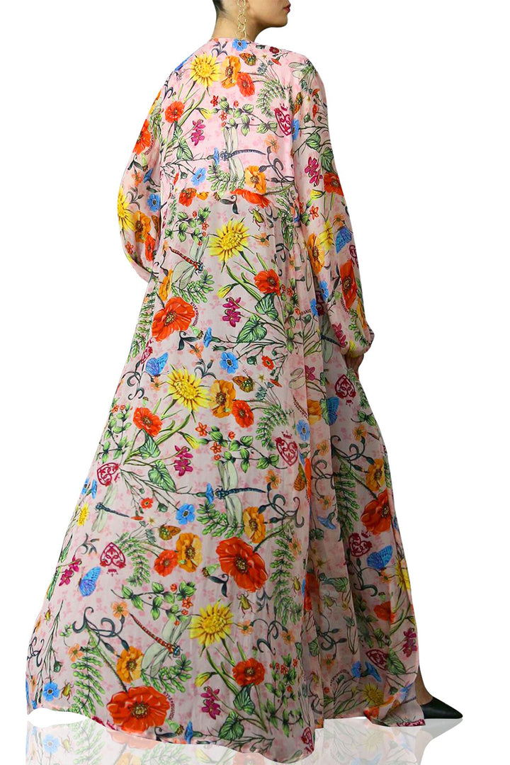 elegant wear, couture duster, breezy silhouette, vibrant palette, formal chic, timeless look, print focus, shahida-kyle-richards