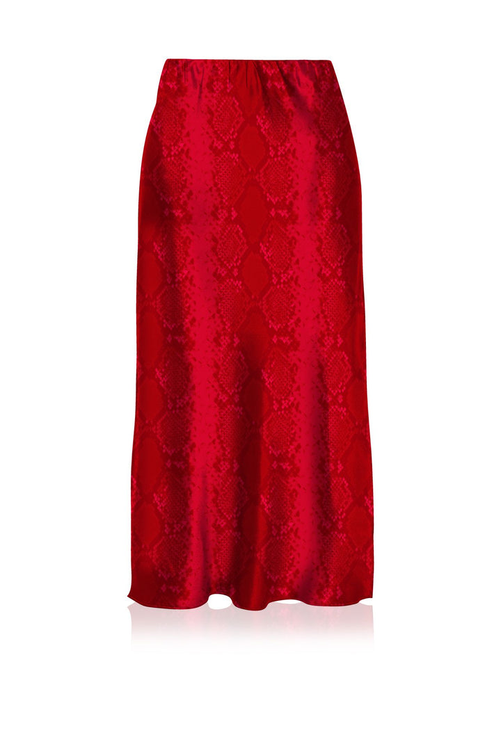 cupro mini skirt, vegan silk satin skirt, blood stone mini skirt, shahida kyle richards skirt, sustainable satin skirt