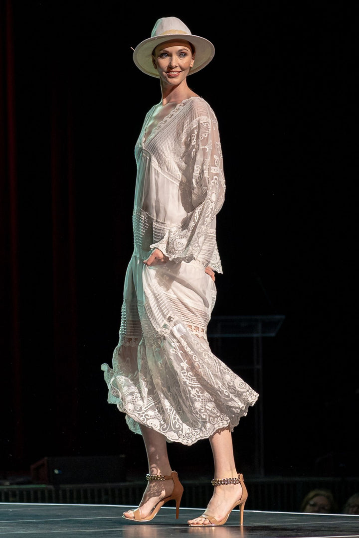 Linen White Maxi Dress in White L Linen White Maxi Dress in White L