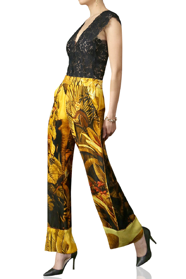 womens straight pants, dark yellow mustard, shahida parides, designer womens trousers, luxury womenswear